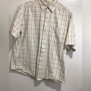 NWOT Beautiful Talbots Short Sleeve Casual Button Down Shirt in L